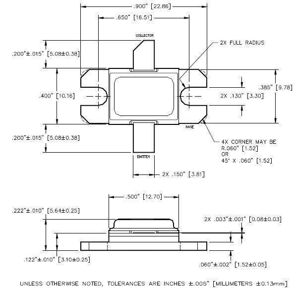  寬帶微波功率晶體管MAPR-001090-350S00