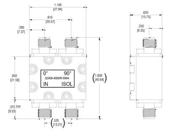 Q3XB-4000R-SMA混合耦合器Electro-Photonics Q3XB-4000R-SMA混合耦合器Electro-Photonics
