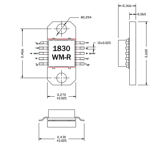 AM183030WM-EM-R L/S波段寬帶功率放大器