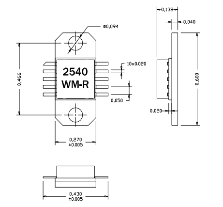 AM254038WM-EM-R S波段寬帶功率放大器