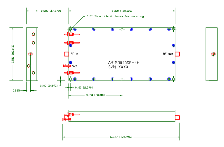 ?AM153040SF-4H寬帶高功率放大器模塊AMCOM